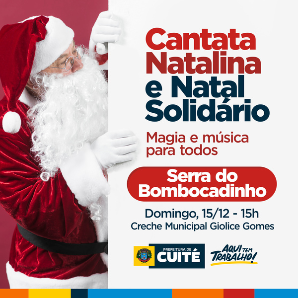 Prefeitura de Cuité promove Cantata Natalina e Natal Solidário na Serra do Bombocadinho