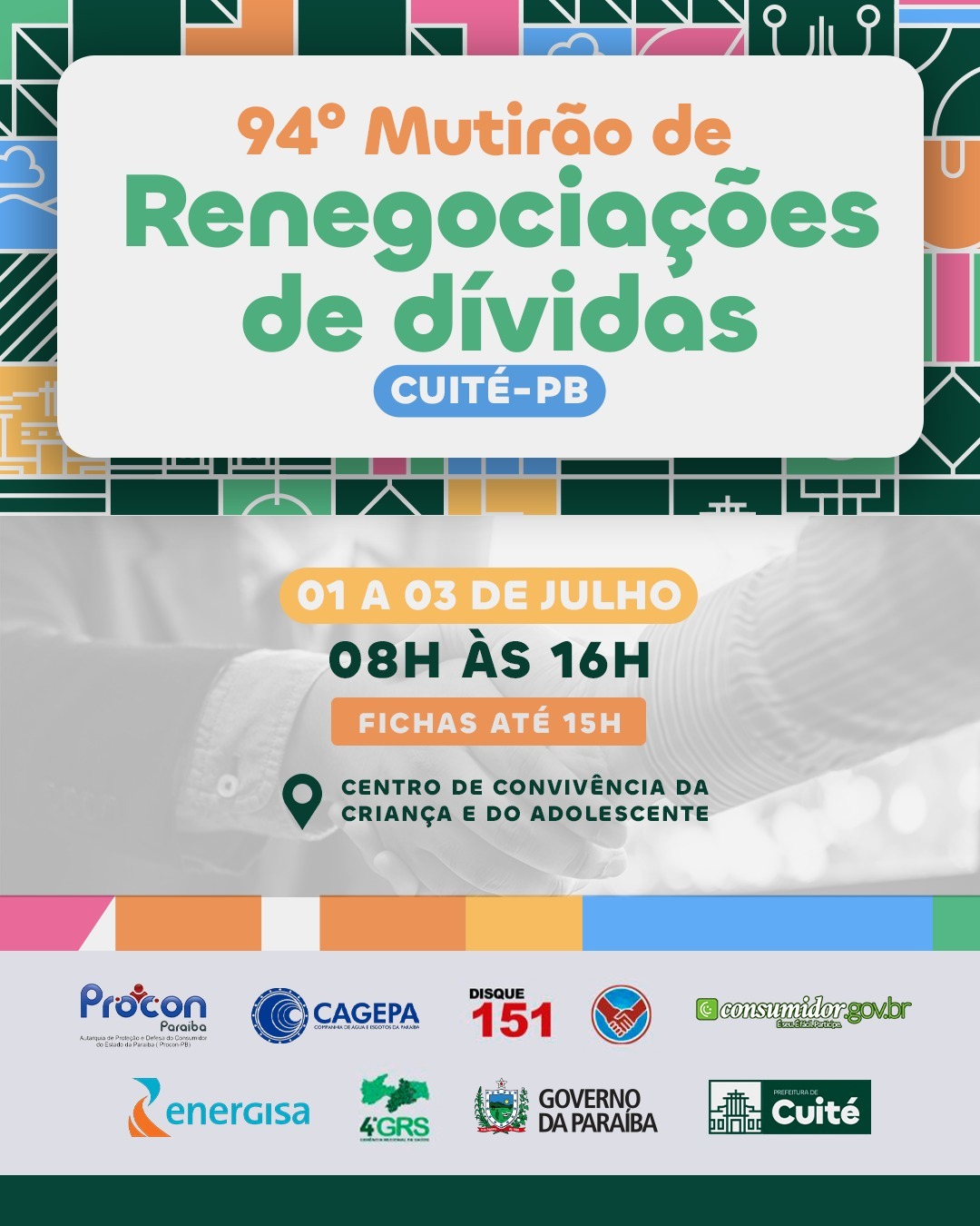 Cuité sedia 94º Mutirão de Renegociação de Dívidas promovido pelo Procon-PB