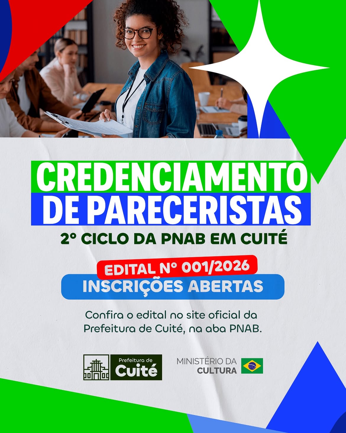 Cuité publica edital para credenciamento do segundo ciclo da Política Nacional Aldir Blanc no município